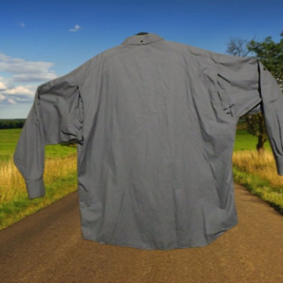 Cabela's Shirt XL Men's Gray Long Sleeve Button Up Utility Multiple Zippers - Picture 3 of 6